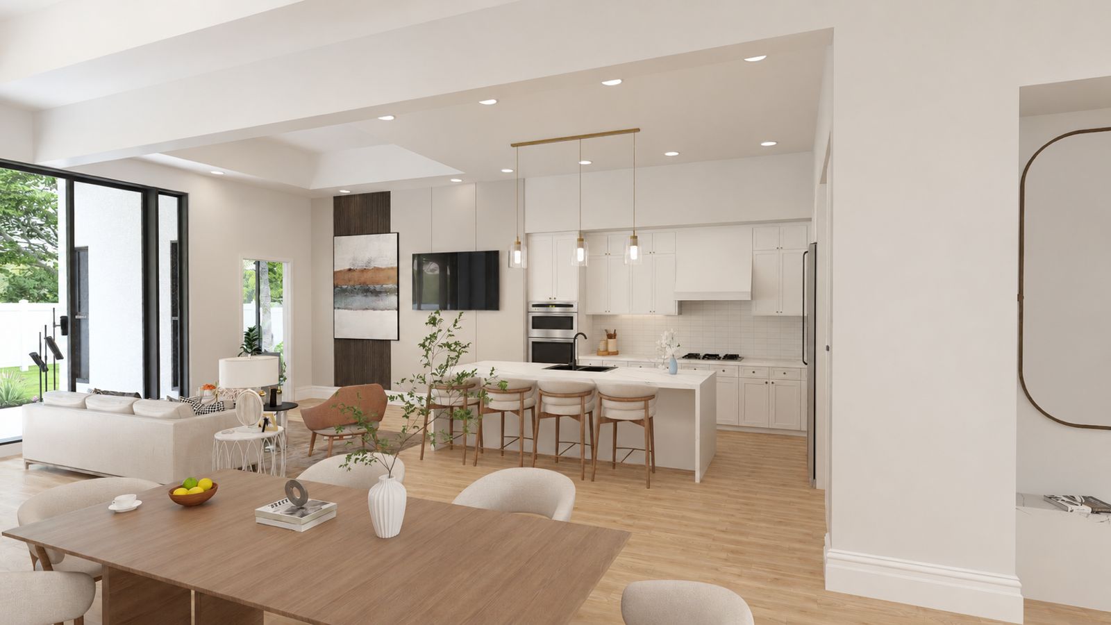 Dinning and kitchen rendering